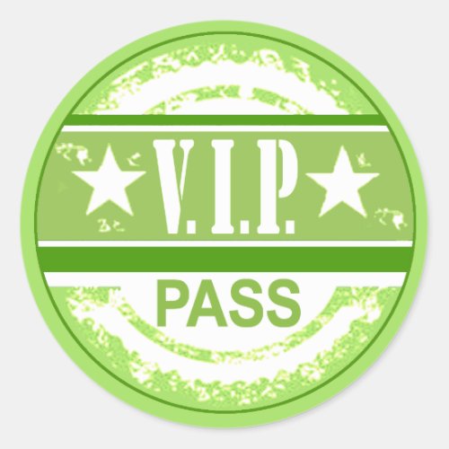 VIP Pass Party Sticker lime