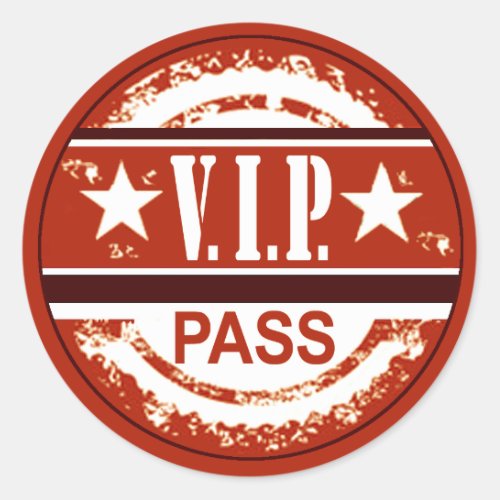 VIP Pass Party Sticker russet