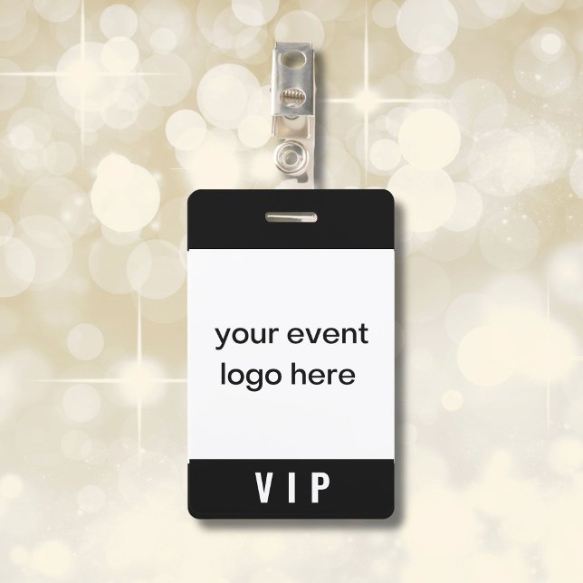 VIP Pass Simple Black and White Badge (Creator Uploaded)