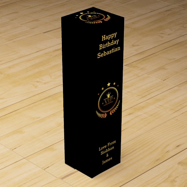 VIP Personalized Wine Box (Front)