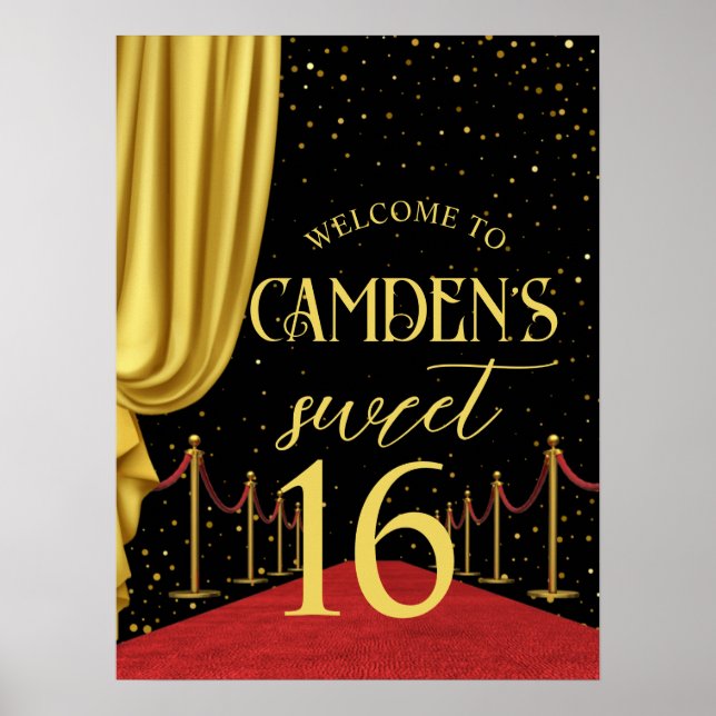 VIP, Red Carpet Birthday, Hollywood Birthday, Swee Poster (Front)