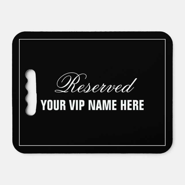 VIP reserved seating sign personalized stadium Seat Cushion (Front Horizontal)
