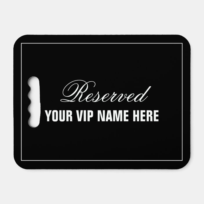 VIP reserved seating sign personalized stadium Seat Cushion | Zazzle.com