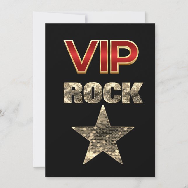 VIP Rock Star Birthday Card (Front)