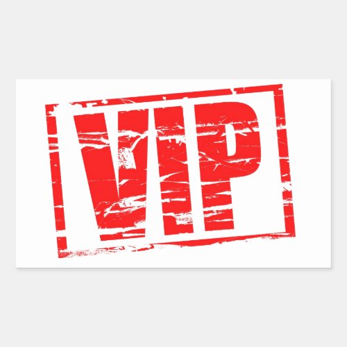 VIP rubber stamp effect Rectangular Sticker