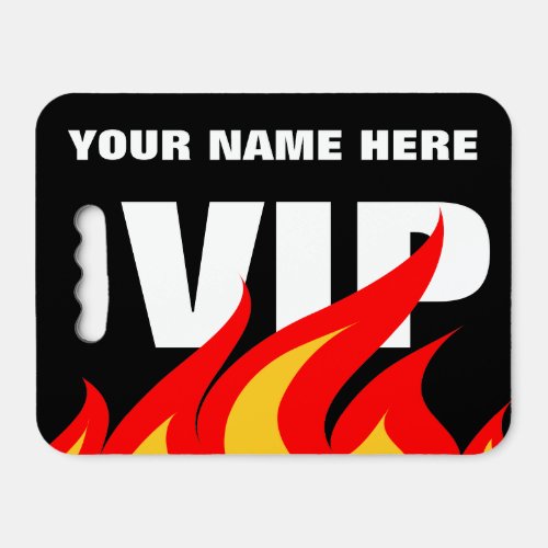 VIP seat sign with flames personalized stadium