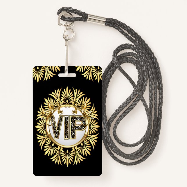 VIP - See Back  Badge (Front with Lanyard)
