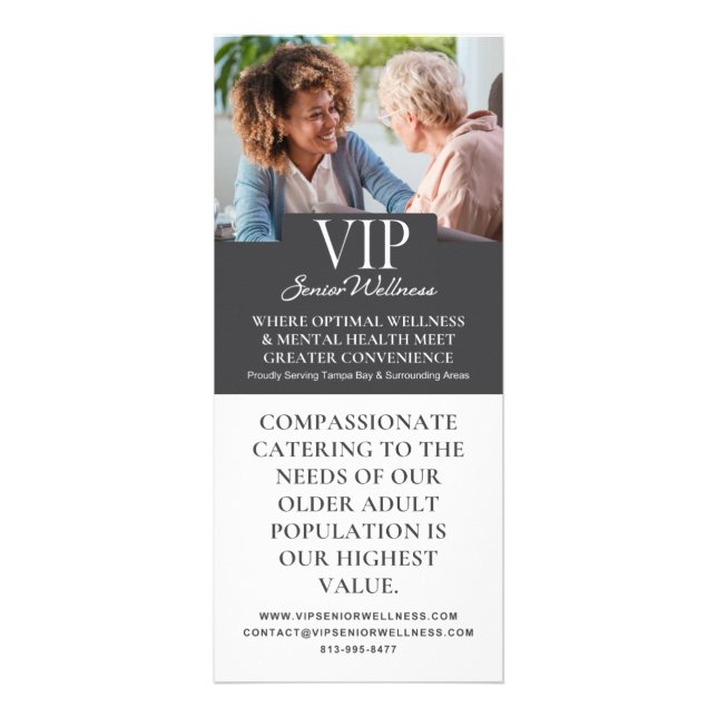 VIP Senior Wellness Rack Card (Front)
