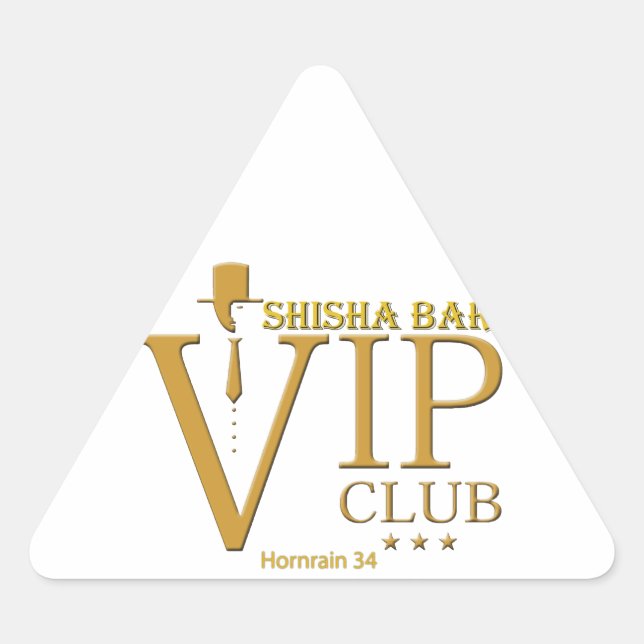 VIP Shisha Fanartikel Triangle Sticker (Front)