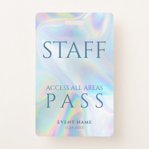 VIP Staff Holographic All Access Pass Concert Badge