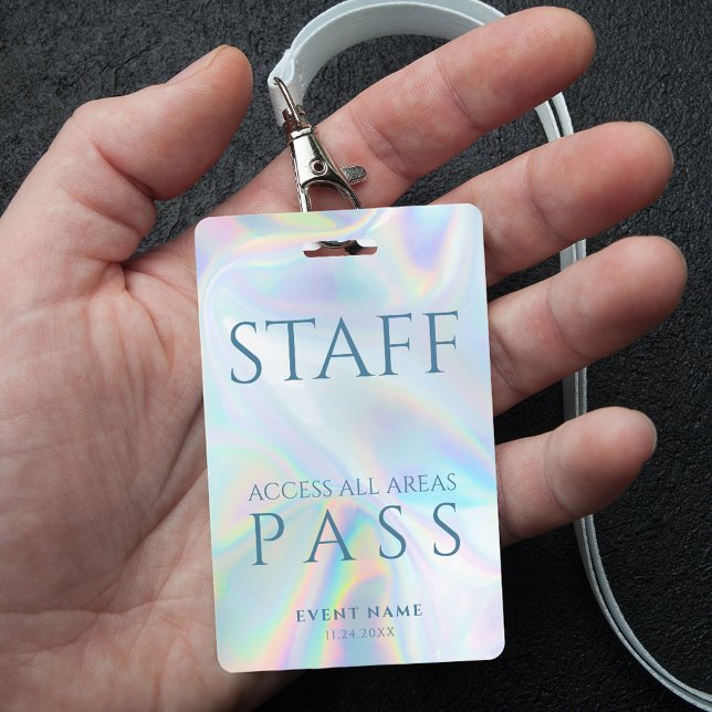 VIP Staff Holographic All Access Pass Concert Badge (Holographic Staff All Access Events Badge)