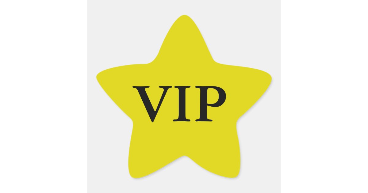 Vip Star Stickers Zazzle Com