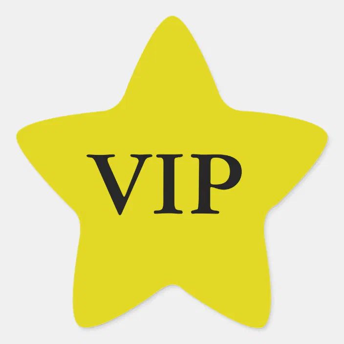 Vip Star Stickers Zazzle Com