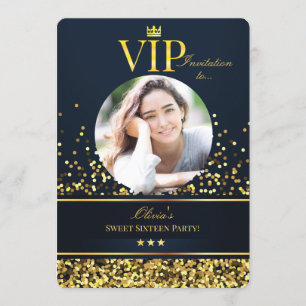 VIP Sweet Sixteen Photo Invitation