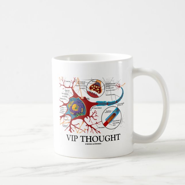 VIP Thought (Neuron / Synapse Humor) Coffee Mug (Right)