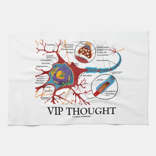 VIP Thought (Neuron / Synapse) Kitchen Towel (Horizontal)