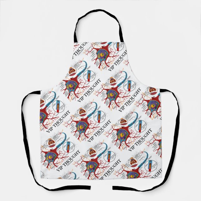 VIP Thought Neuron Synapse Neurotransmitter Humor Apron (Front)