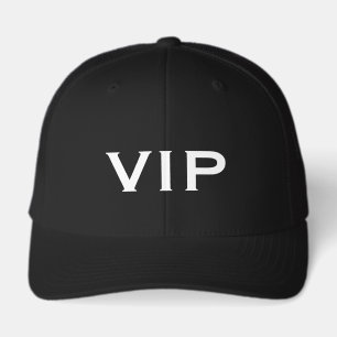 VIP Very Important Person monogrammed black hat