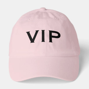 VIP Very Important Person monogrammed pink hat