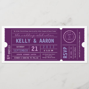 VIP Vintage Ticket Wedding Invitation
