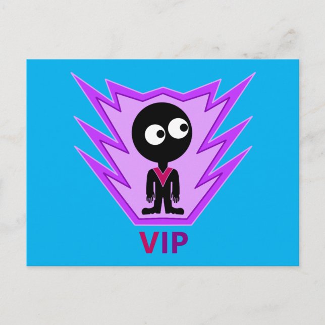 VIP Visitor Alien Invitation Postcard (Front)