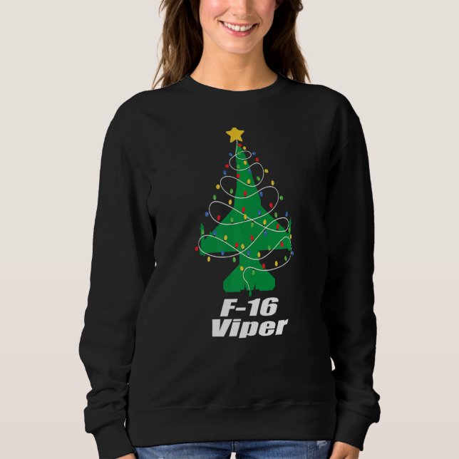Viper Christmas F 16 Jet Fighter souvenir and Figh Sweatshirt (Front)