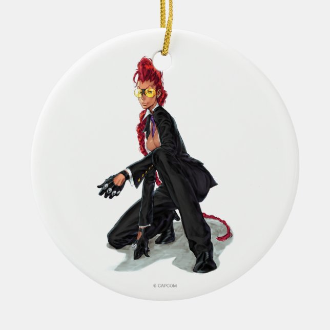 Viper Crouch Ceramic Ornament (Front)