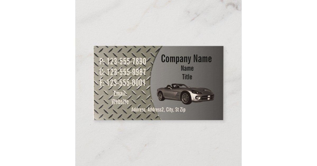 Viper Diamond Plate Business Card Zazzle