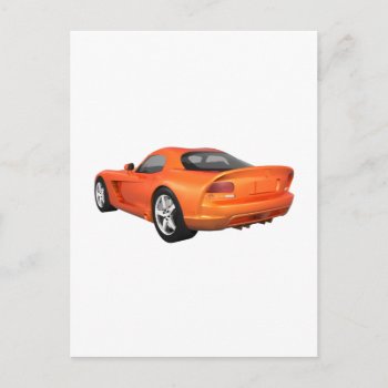 Viper Hard-top Muscle Car: Orange Finish Postcard by spiritswitchboard at Zazzle