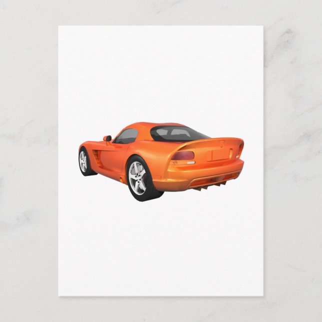 Viper Hard-Top Muscle Car: Orange Finish Postcard (Front)