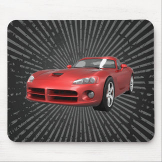 Viper Hard-Top Muscle Car: Red Finish: Mousepad