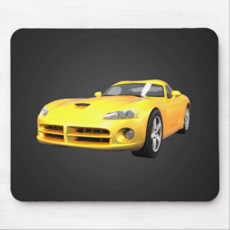 Viper Hard-Top Muscle Car: Yellow Finish: Mousepad