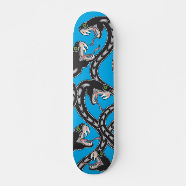 Viper Pit - Blue Skateboard Deck (Front)