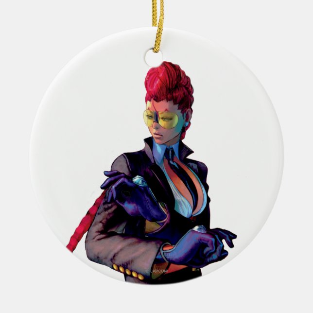 Viper Ready to Block Ceramic Ornament (Front)