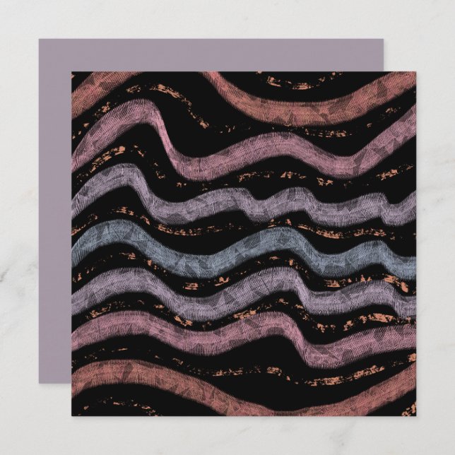 Viper Snake Skin Drawing Pattern Soft Pastel Color Card (Front/Back)