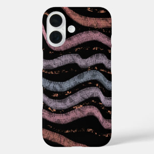 Viper Snake Skin Drawing Pattern Soft Pastel Color iPhone 16 Case