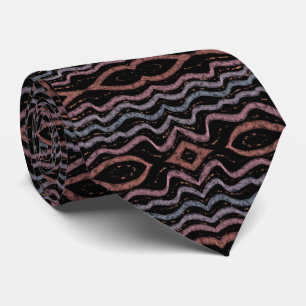 Viper Snake Skin Drawing Pattern With Soft Pastel  Neck Tie