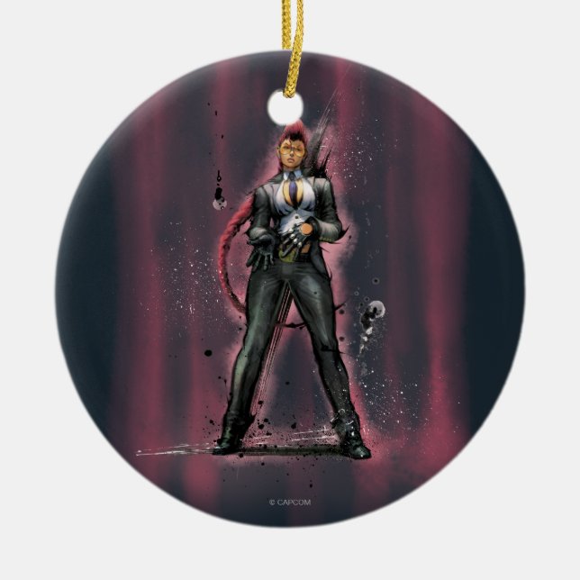 Viper Standing Ceramic Ornament (Front)