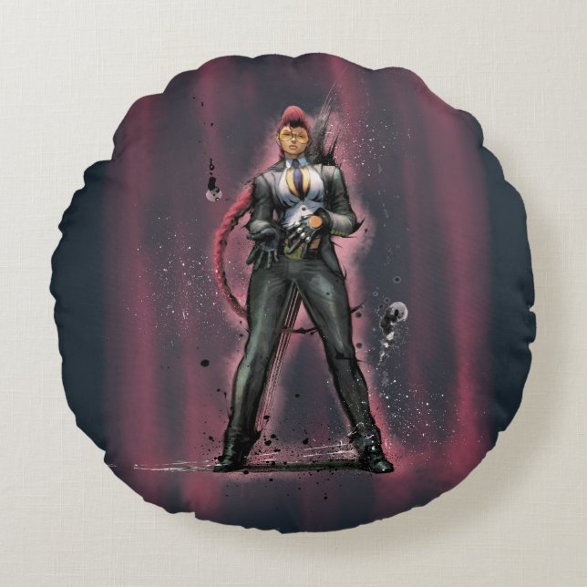 Viper Standing Round Pillow (Front)