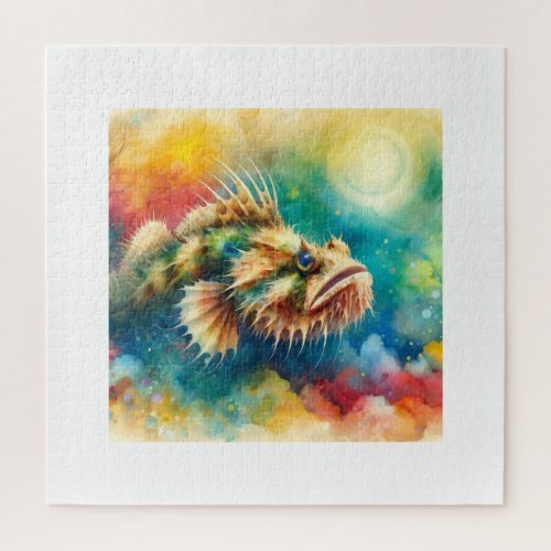 Viperfish Elegance AREF761 _ Watercolor Jigsaw Puzzle