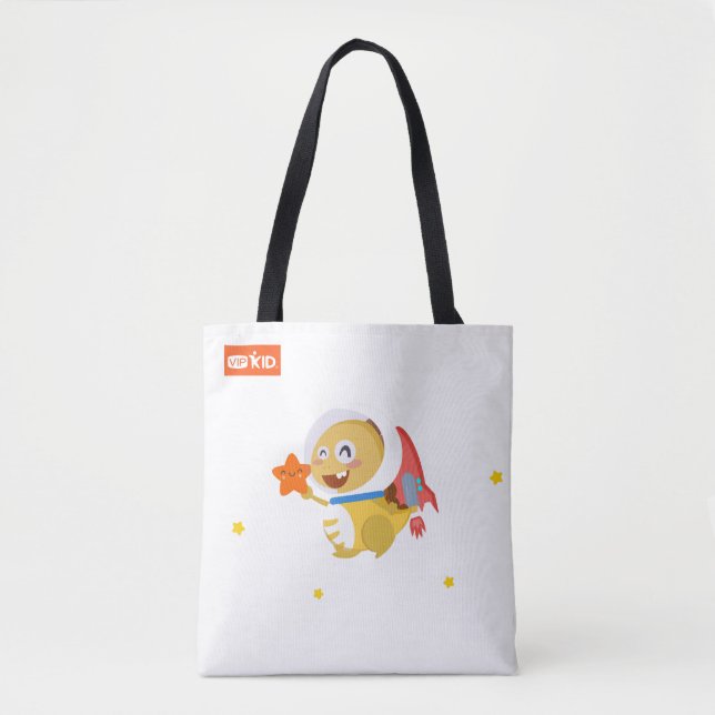 VIPKID Cosmic Dino Tote Bag (Front)