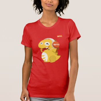 Vipkid Headset Dino T-shirt (orange) by VIPKID at Zazzle