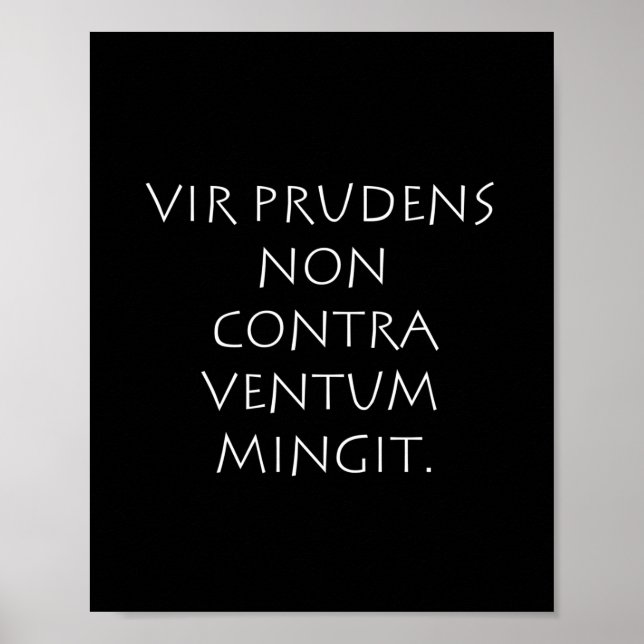 Vir prudens non contra ventum mingit poster (Front)