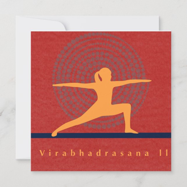 Virabhadrasana II Art Card (Front)