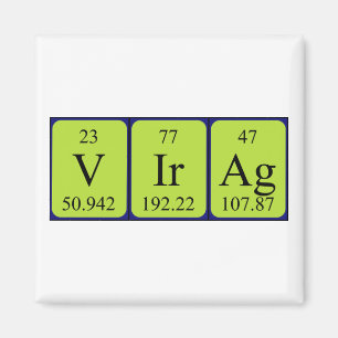 Virág periodic table name magnet
