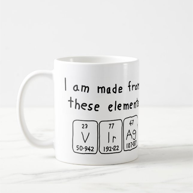 Virág periodic table name mug (Left)