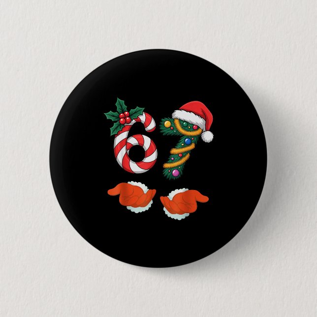 Viral 67 Candy Canes Christmas Tree With Hand Holi Button (Front)