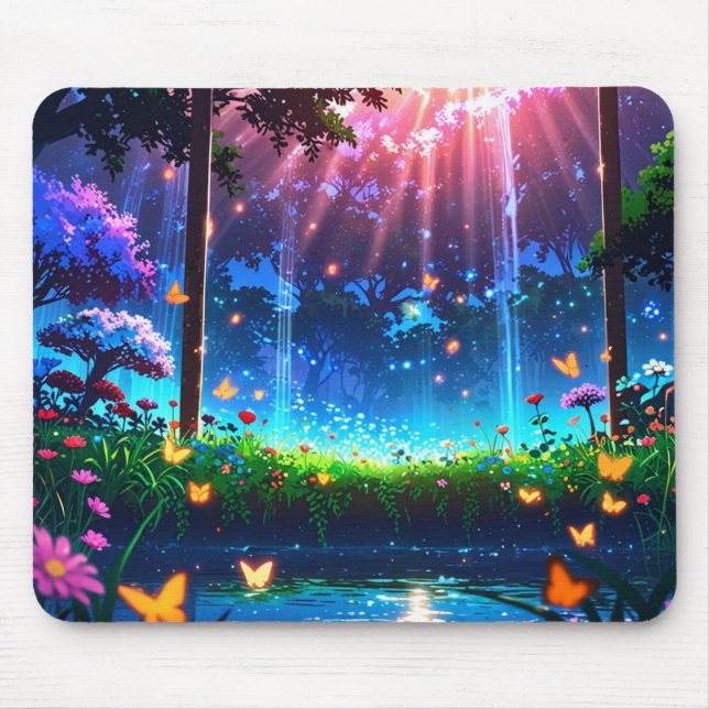 Viral anime nature wallpaper in 4K quality Mouse Pad (Front)