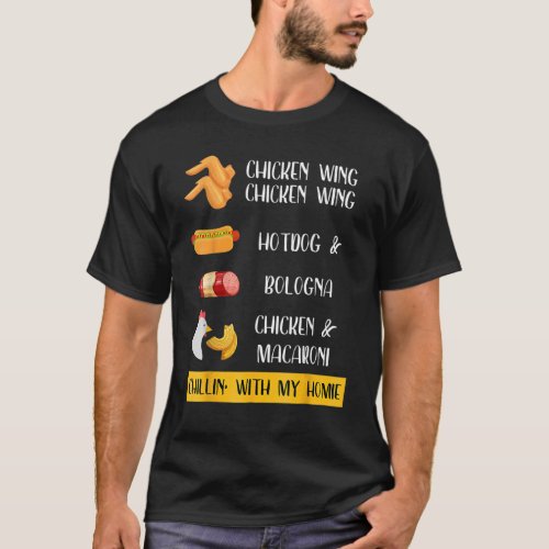 Viral Chicken Wing Chicken Wing Hot Dog Bologna So T_Shirt