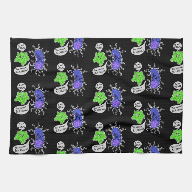 Viral Microbes Kitchen Towel (Horizontal)